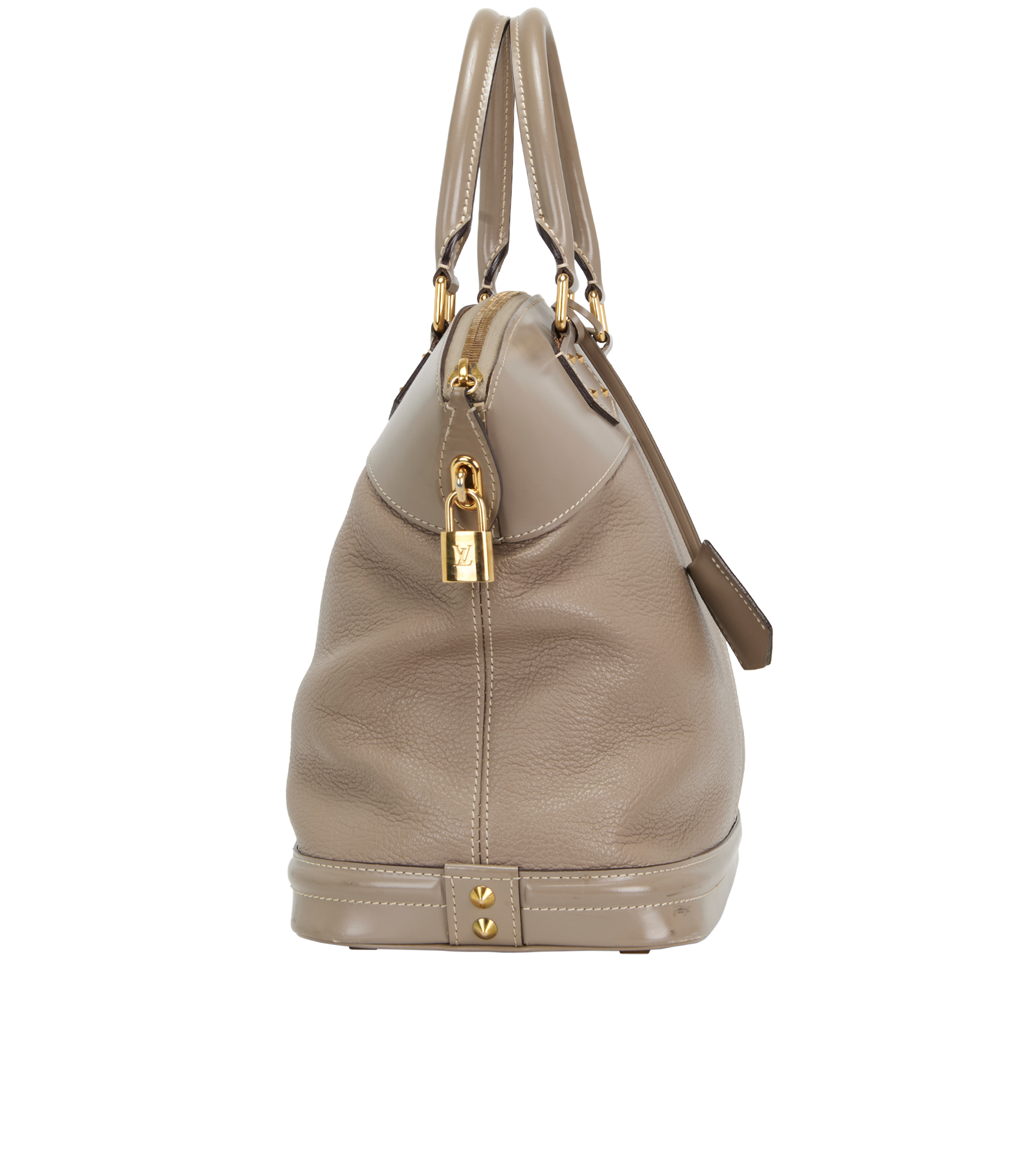 Suhali Lockit MM, &pound;550, Handbags, Taupe, Leather, Side view
